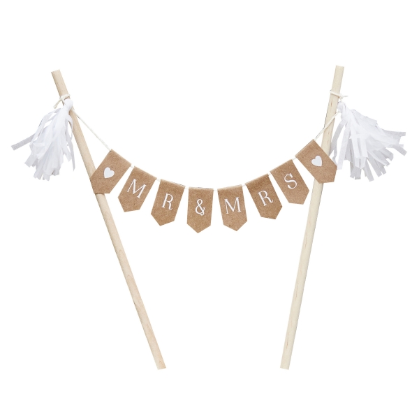 Cake Topper - MR & MRS Cake Bunting